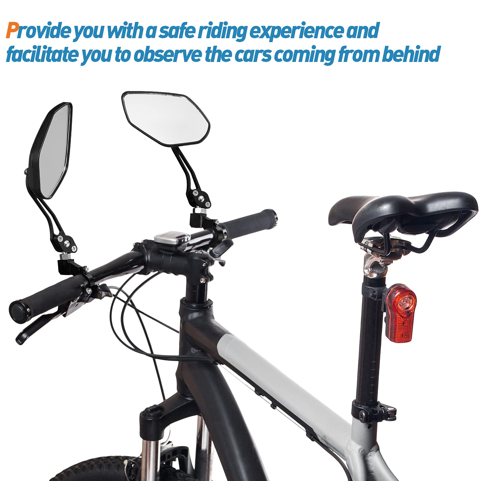 4-Piece Bike Accessory Set with Mirror, Phone Mount & Bell