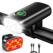 WOCBUY 1200LM Spot & Flood Beam Bike Light Set