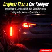 USB Rechargeable Front & Rear Bike Light Set with Bell