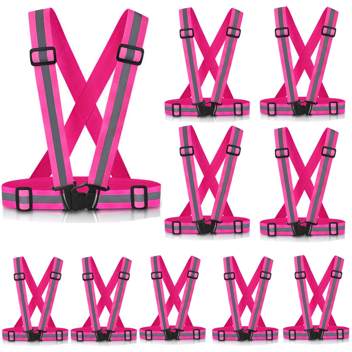 SAWNZC Reflective Vest Running Gear, 2-10Pack High Visible Safety VES