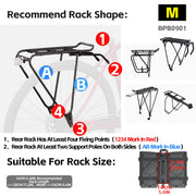 Rhinowalk Double Rear Rack Bike Pannier Bags with Handles