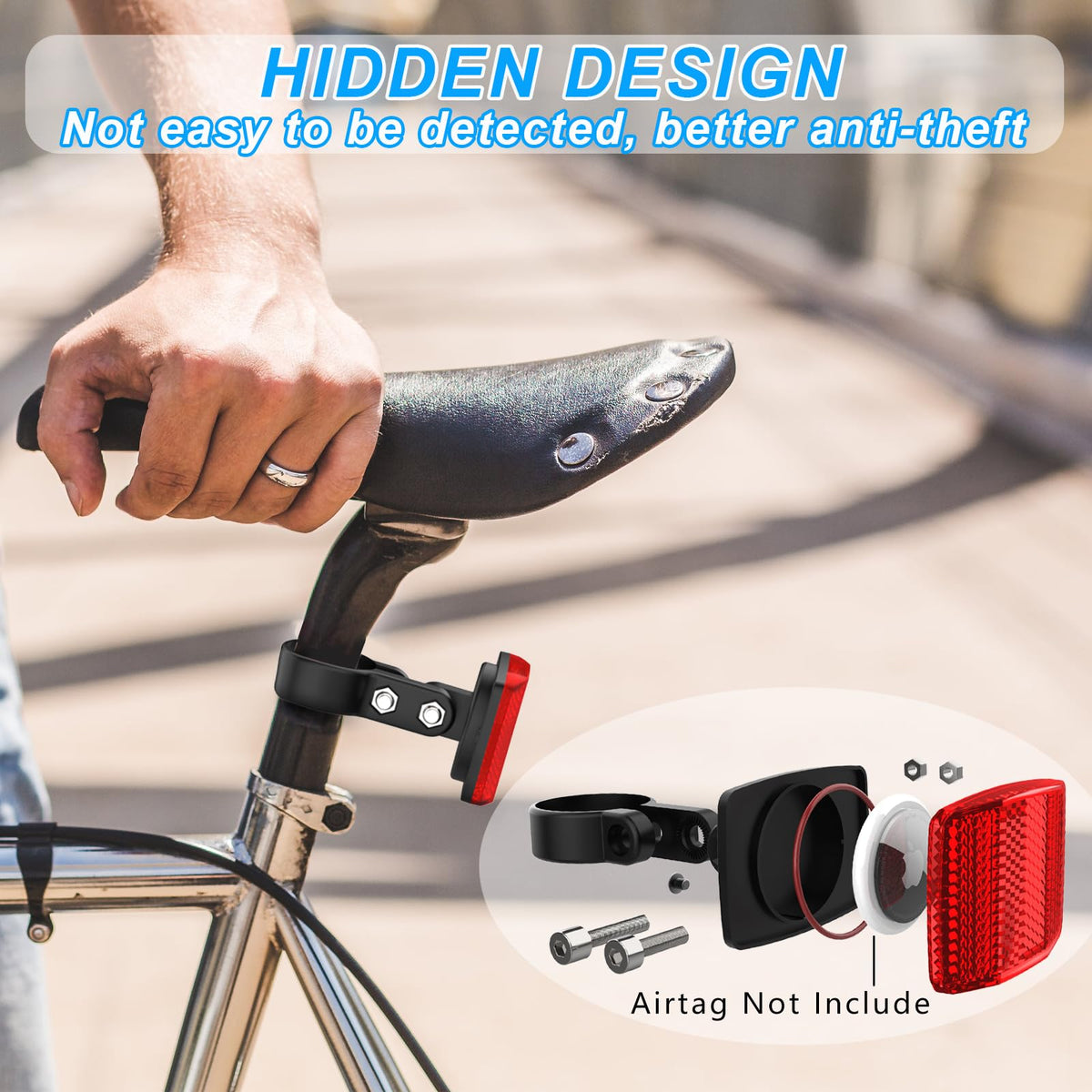 PerfiPro Hidden AirTag Bike Mount & Anti-Theft Tracker Case