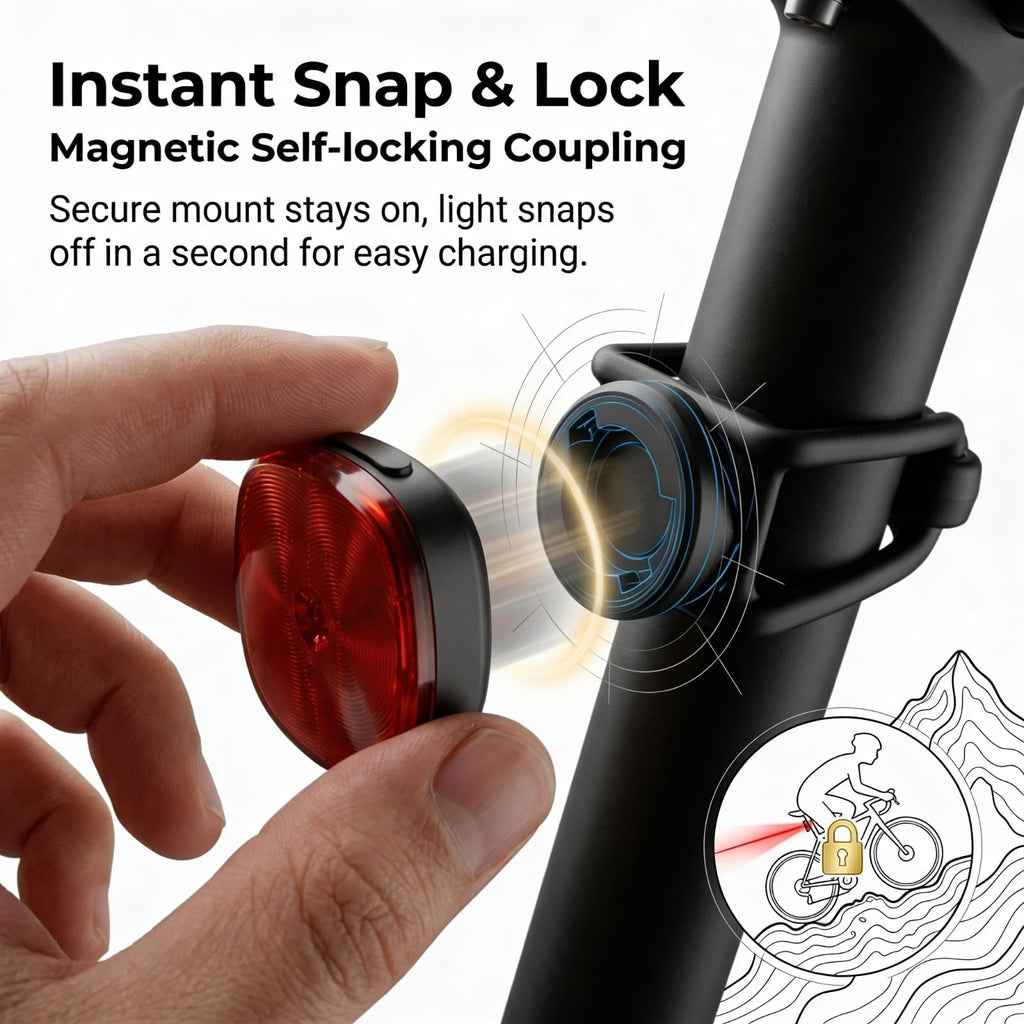 LUMIXELL Proton USB-C Rechargeable Bike Light Set