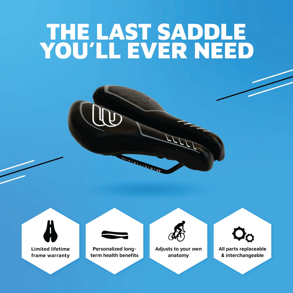 BiSaddle SRT 2.0 Adjustable Noseless Titanium Bike Saddle
