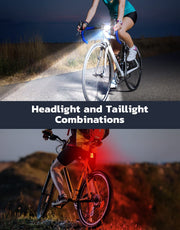 Zewdov Rechargeable Front & Rear Bike Light Set