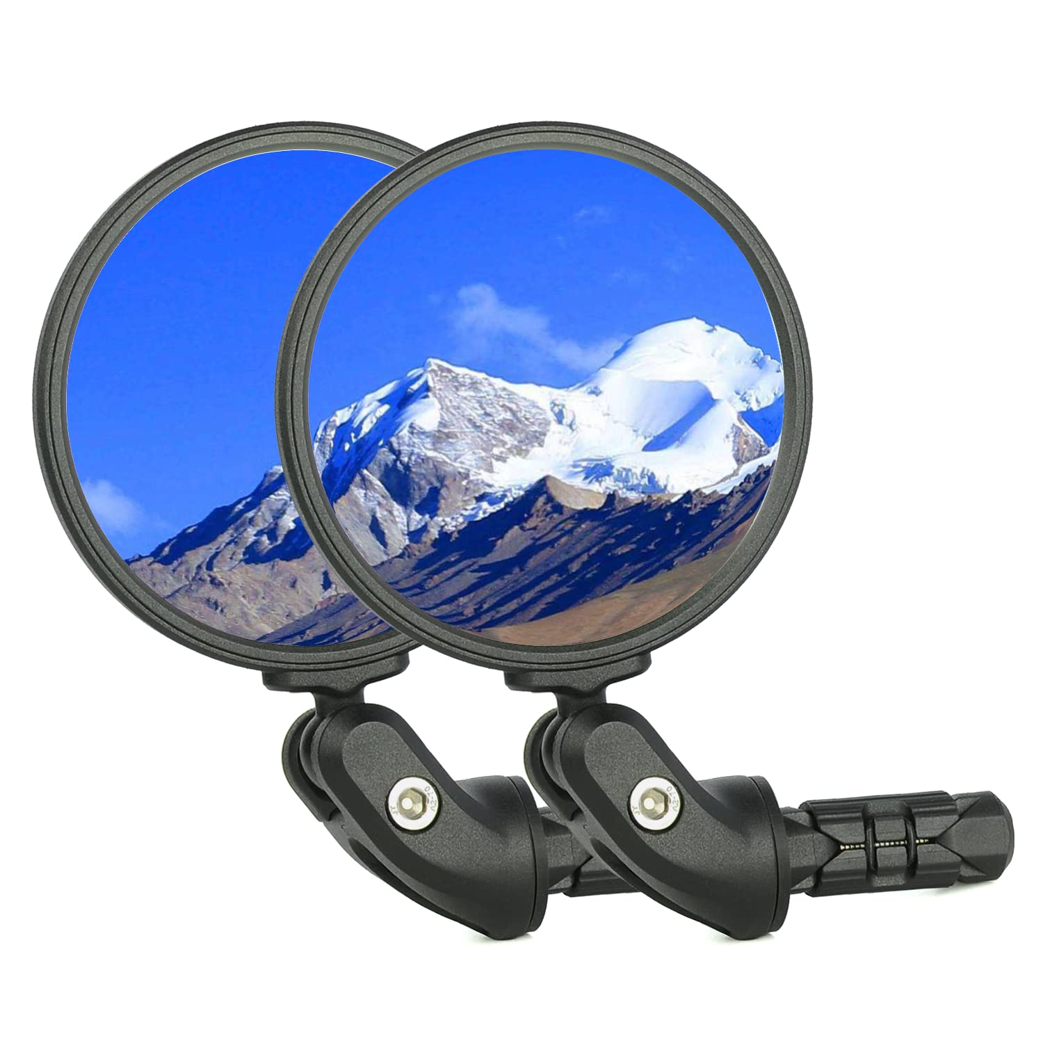 BriskMore HD Glass Bar-End Rearview Mirror for Bicycles