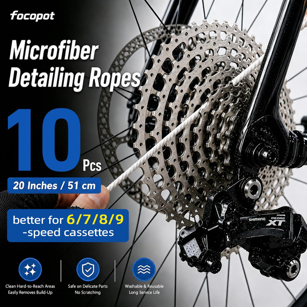 focopot Bike Cleaning Kit with Bike Chain Degreaser,Scrubber,Lube