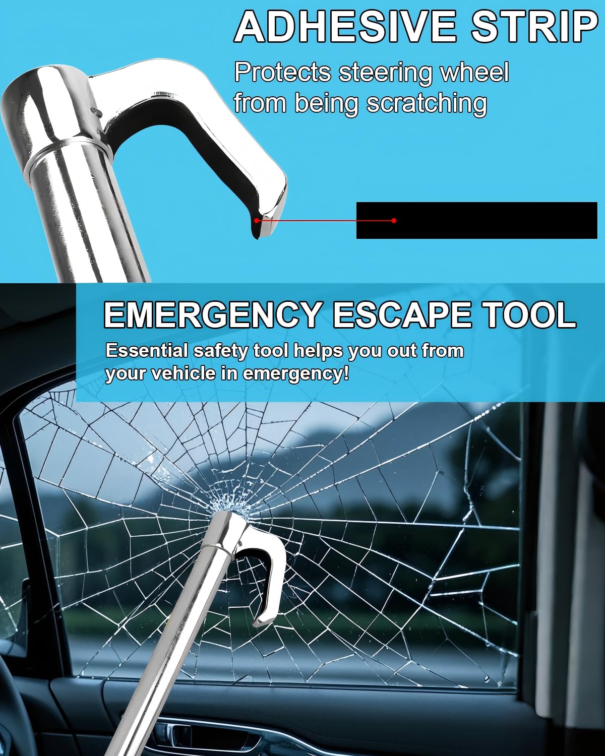 HMYMYHM Universal Anti-Theft Steering Wheel Brake Lock Telescopic Double Hook Car Clutch Pedal Lock Suitable for Car Truck SUV Truck Security Maximum 34 Inch