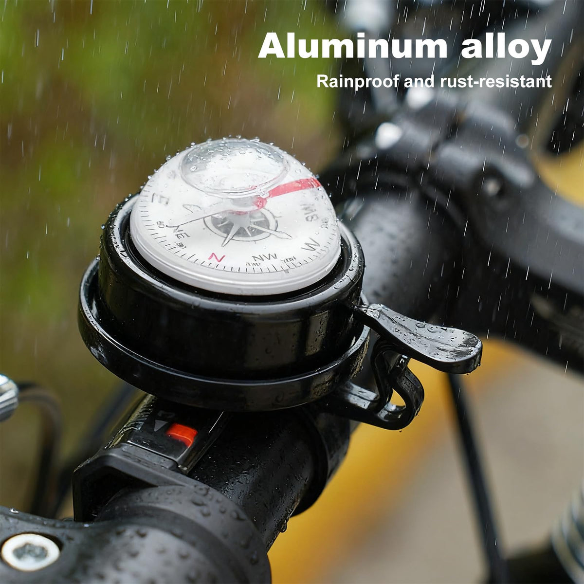 2-Pack Aluminum Alloy Compass Bike Bells for 22.2mm Handlebars