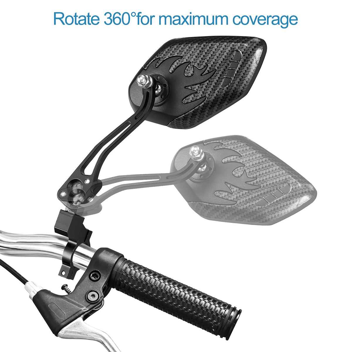 4-Piece Bike Accessory Set with Mirror, Phone Mount & Bell