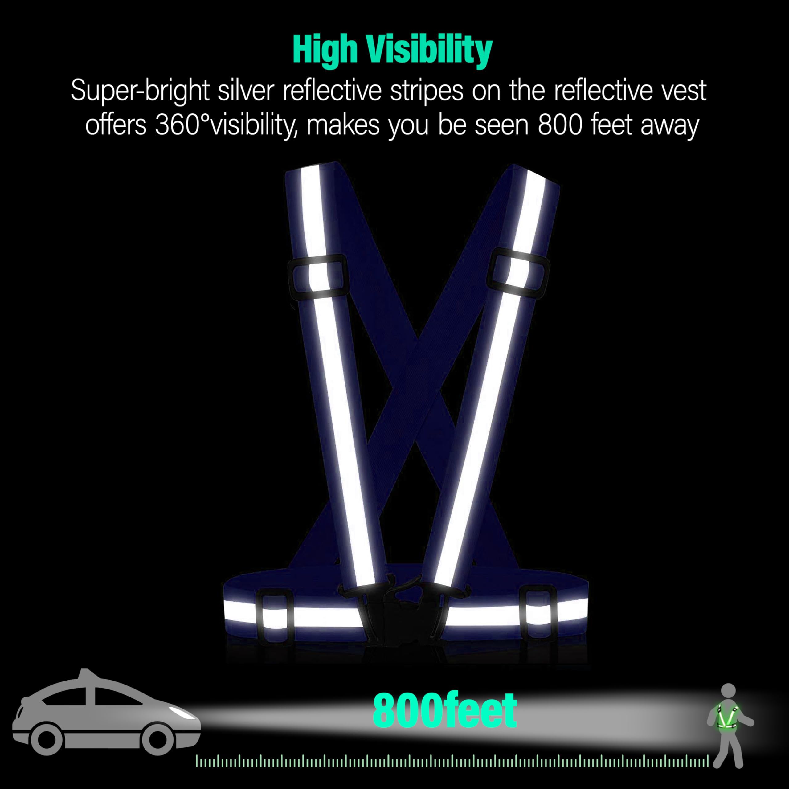 SAWNZC Reflective Vest Running Gear, 2-10Pack High Visible Safety VES
