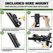 RACEDUEL Heavy-Duty Folding E-Bike Lock, Sold Secure Gold