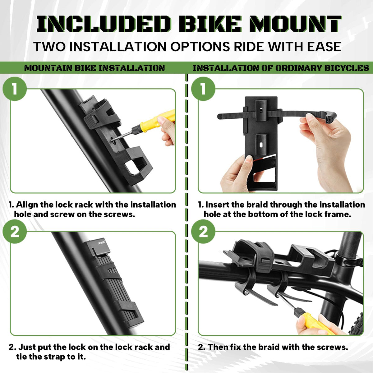 RACEDUEL Heavy-Duty Folding E-Bike Lock, Sold Secure Gold