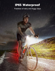 Zewdov Rechargeable Front & Rear Bike Light Set