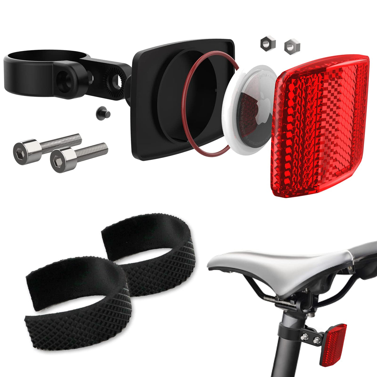 PerfiPro Hidden AirTag Bike Mount & Anti-Theft Tracker Case