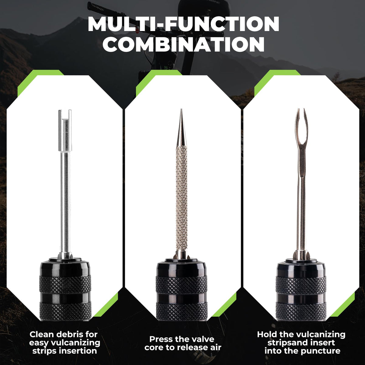 ROCKBROS Bike Repair Kit Cycling Tubeless Tire Repair Kit for Mountain Bike and Road Bicycle
