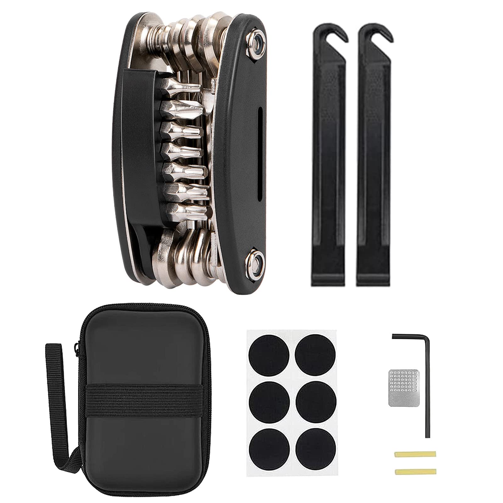 WOTOW Bike Tool Kit, Portable Repair Mountain Bicycle Multitool, 16 in 1