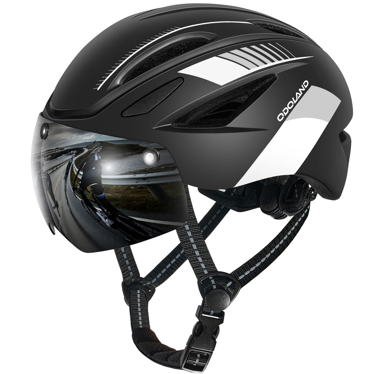 Odoland Adult Bike Helmet with Magnetic Sun Visor for Men Women for Cycling