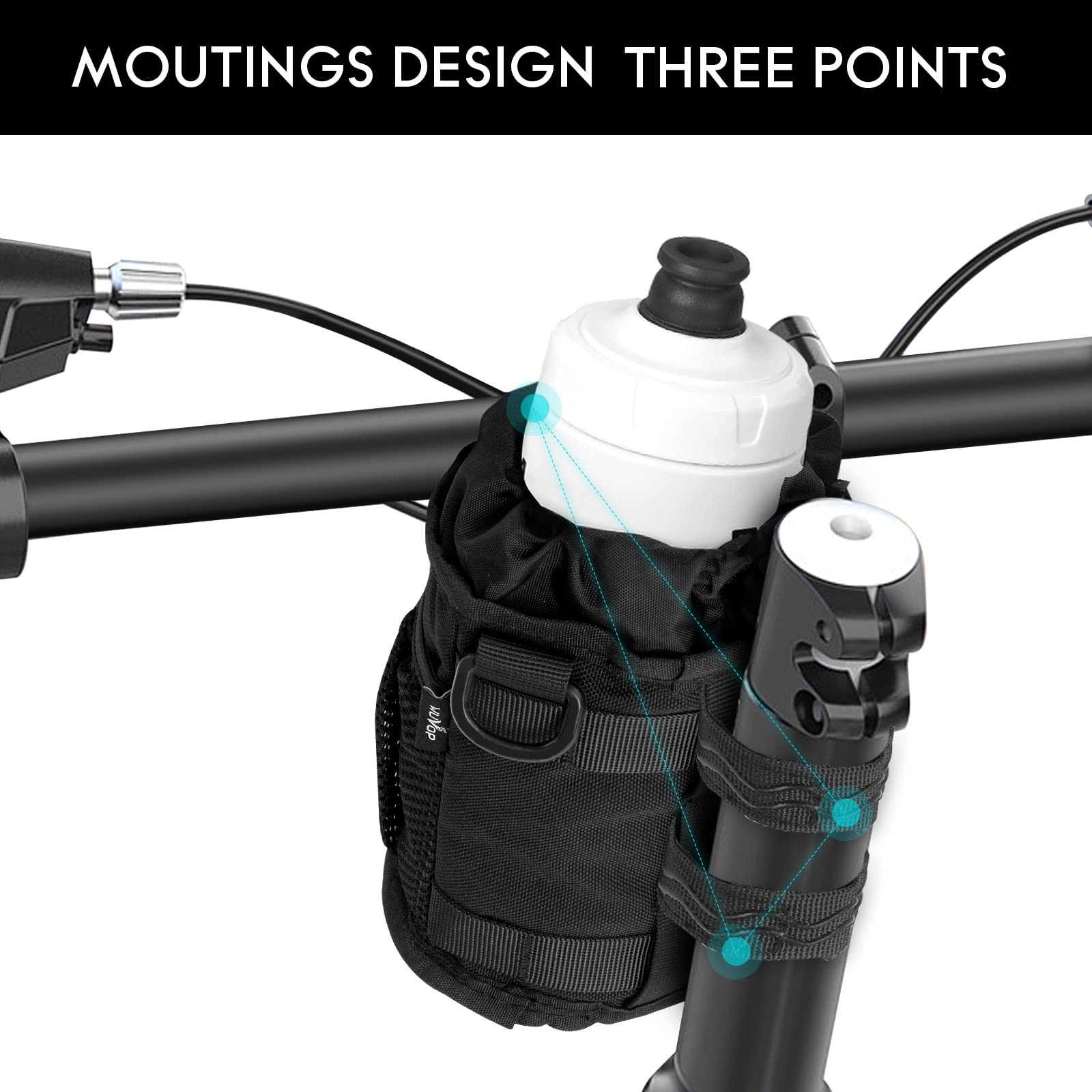 WUVOP Bike Cup Holder, Bicycle Water Bottle Holder for Bike Handlebar