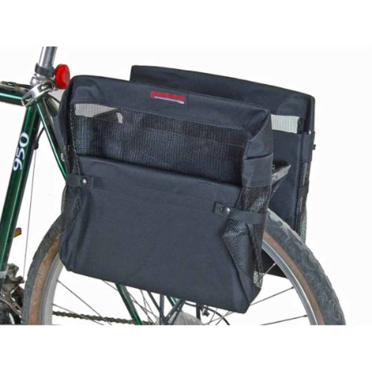 Bushwhacker Omaha Bicycle Grocery Panniers – Foldable Bike Rack Bags & Basket for Groceries – Easy 3-Point Mounting System – Pair of Rear Bags for Shopping and Cycling Commuting