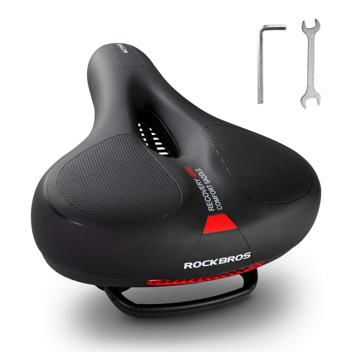 ROCKBROS Soft Wide Bike Saddle for Peloton & Road Bikes