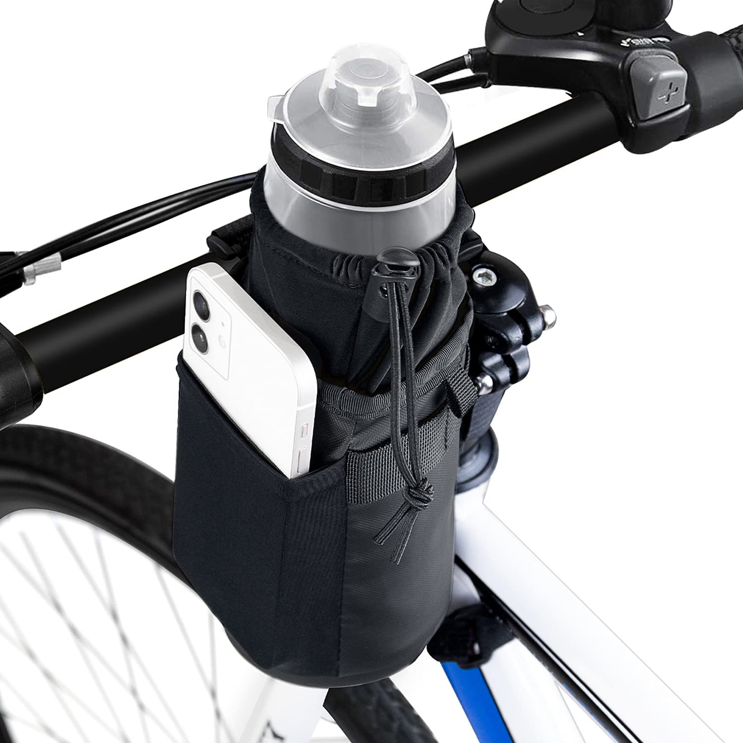 WOTOW Bike Water Bottle Holder, Insulated Bicycle Cup Holder for Handlebar