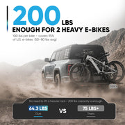 CYKE Oxen W 2-Bike E-Bike Hitch Rack with Slide-Out Ramp