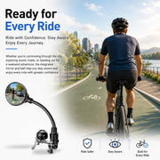 Convex Handlebar Bike Mirror with Integrated Bicycle Bell