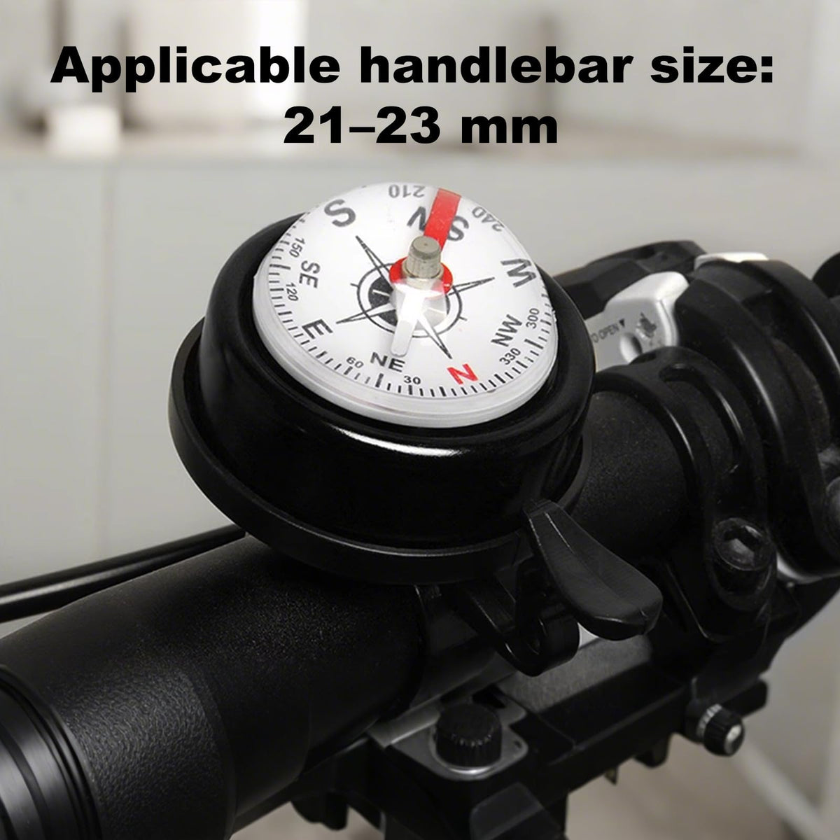 2-Pack Aluminum Alloy Compass Bike Bells for 22.2mm Handlebars