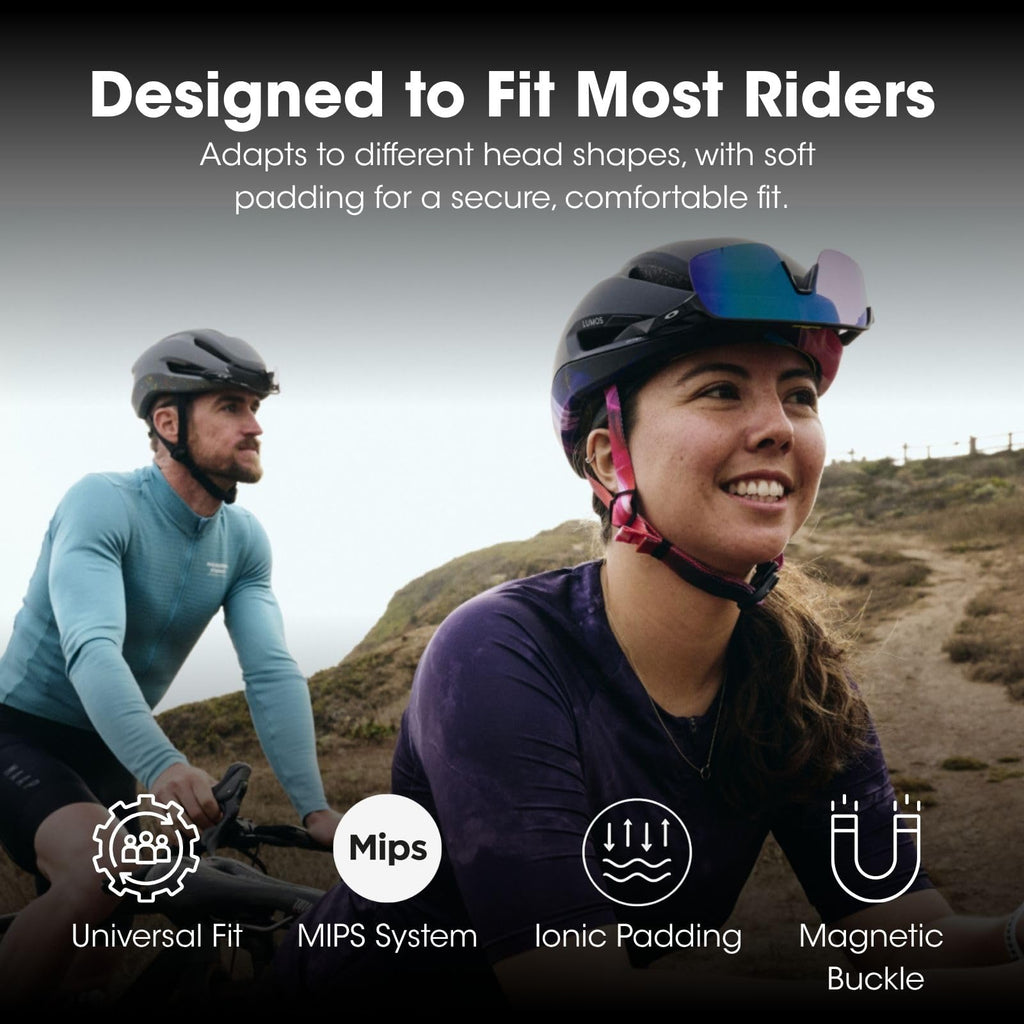 Lumos Road Bike Helmet MIPS with Magnetic Light for Adult Road and Commuter