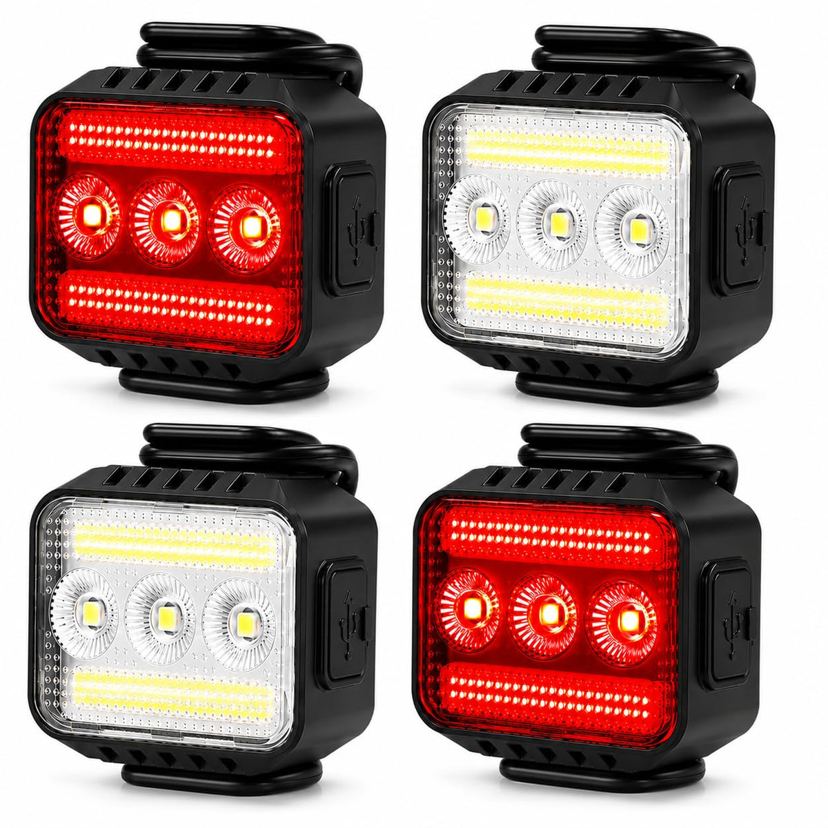 TioyFiuy Bike Lights Front and Back Set for Night Riding,Rear Bicycle Light