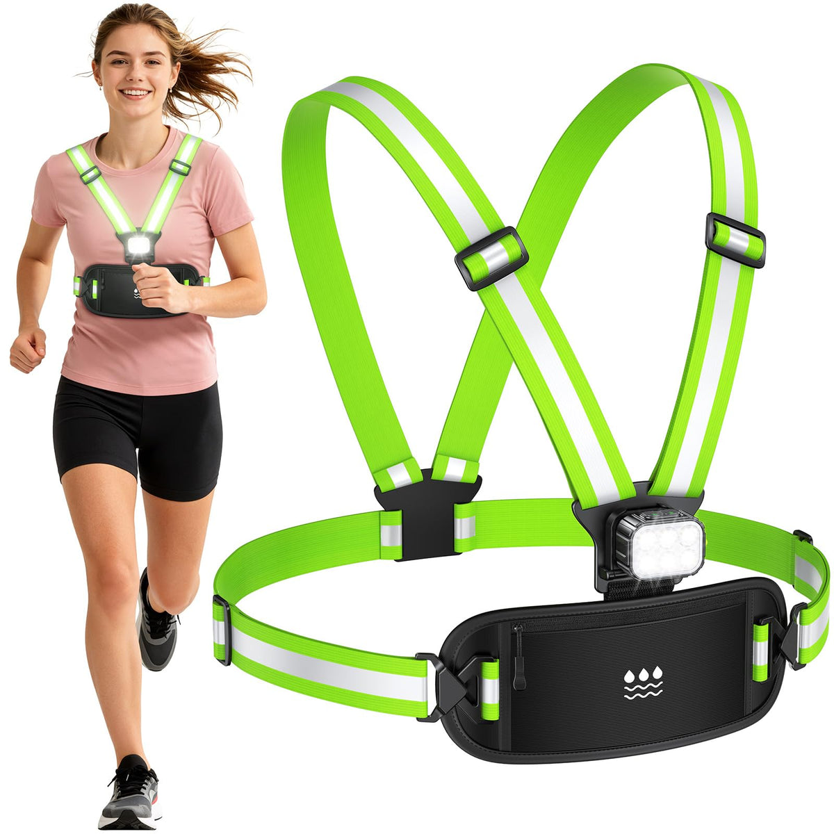 Viccux 500LM 360° Visibility Running Light with Waist Pack