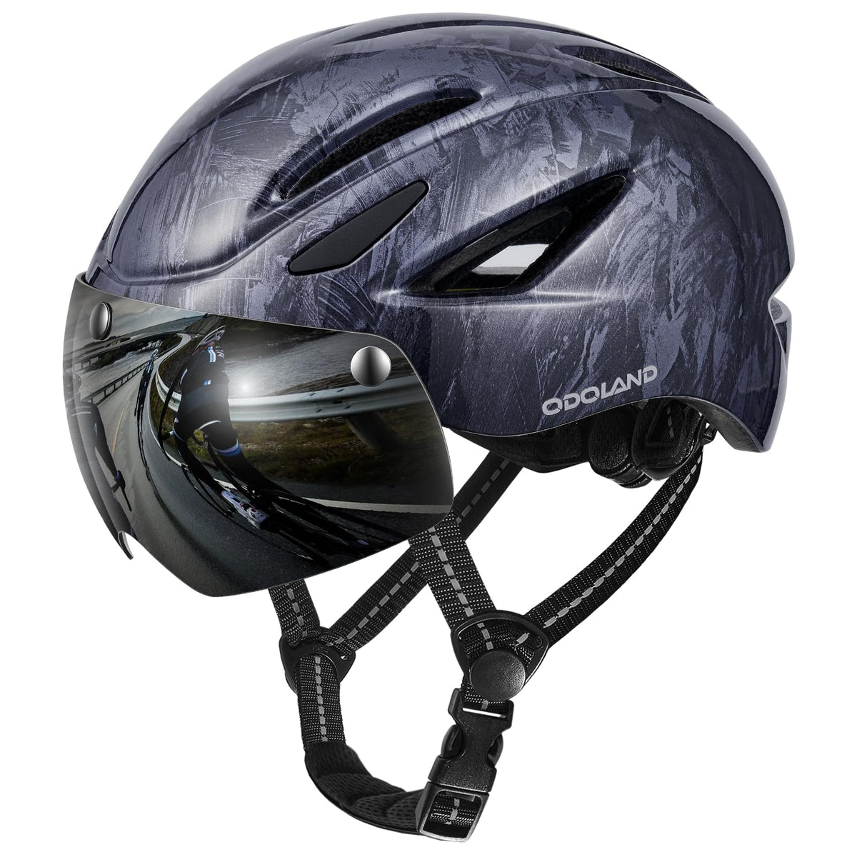 Odoland Adult Bike Helmet with Magnetic Sun Visor for Men Women for Cycling