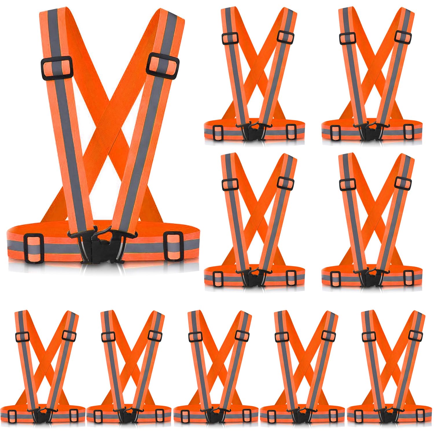 SAWNZC Reflective Vest Running Gear, 2-10Pack High Visible Safety VES