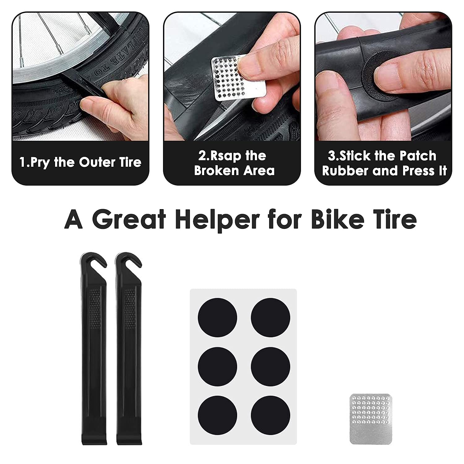 WOTOW Bike Tool Kit, Portable Repair Mountain Bicycle Multitool, 16 in 1