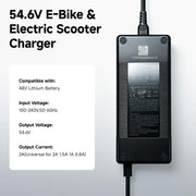54.6V 2A Lithium Battery Charger for 48V E-Bikes & Scooters