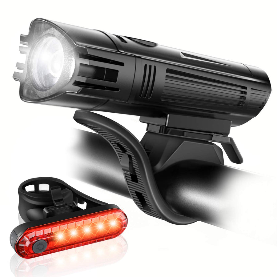 Ascher USB Rechargeable Front & Rear Bike Light Set