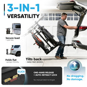 CYKE Oxen W 2-Bike E-Bike Hitch Rack with Slide-Out Ramp