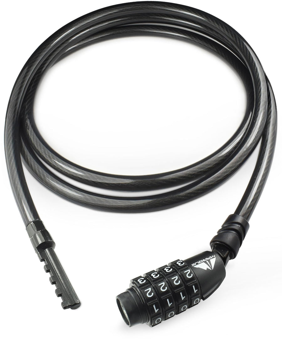 MARQUE 3/8-Inch Resettable Combination Bike Cable Lock