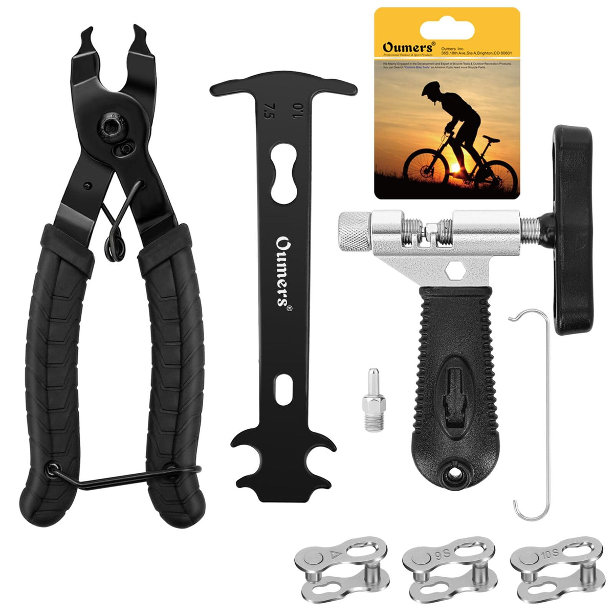 Oumers Bike Chain Repair Tool Set with Master Link Pliers
