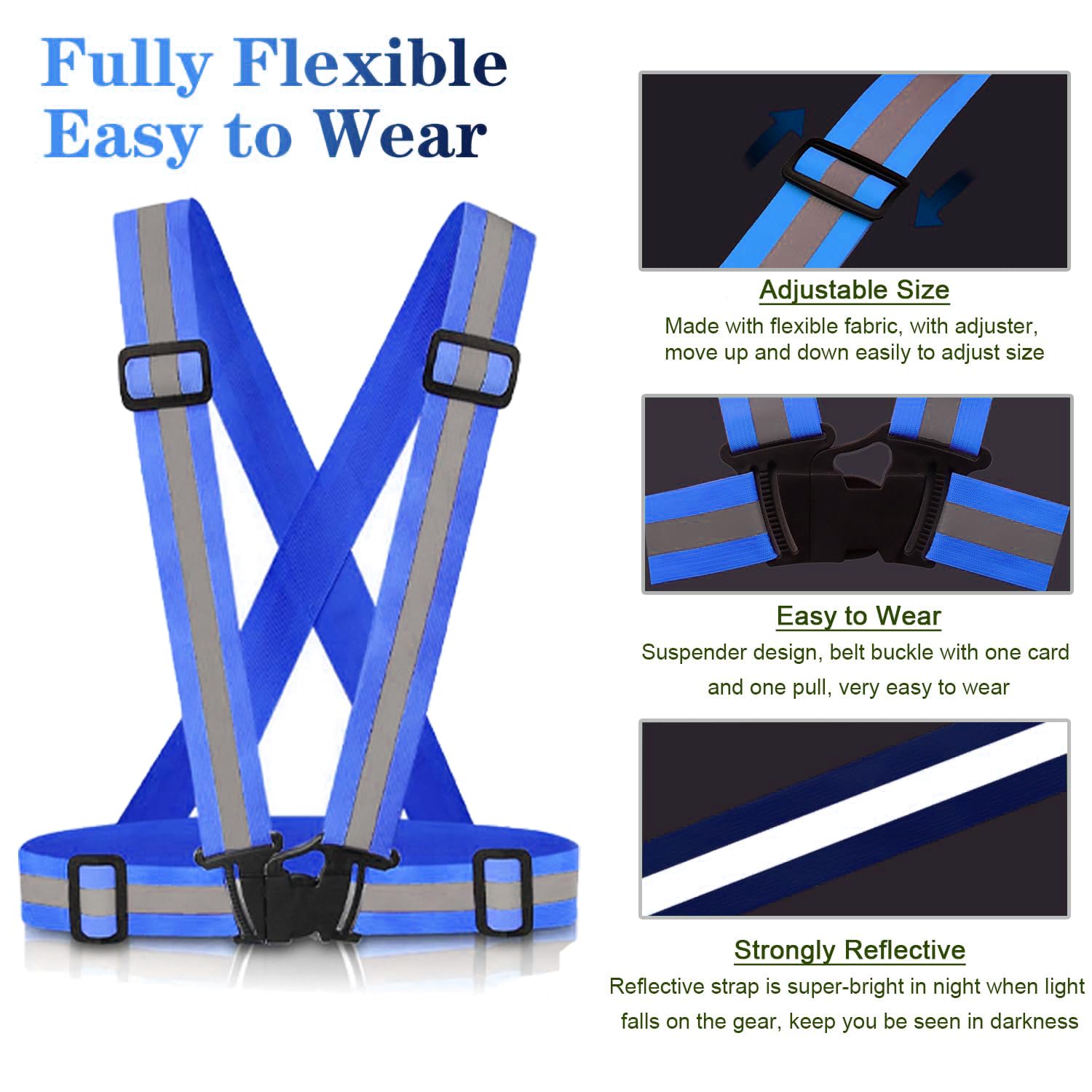 SAWNZC Reflective Vest Running Gear, 2-10Pack High Visible Safety VES