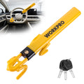 WORKPRO Heavy-Duty Steering Wheel Lock, Anti-Theft Device, Universal Fit