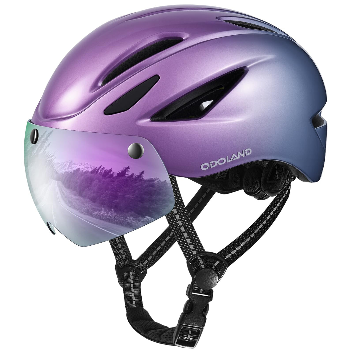 Odoland Adult Bike Helmet with Magnetic Sun Visor for Men Women for Cycling
