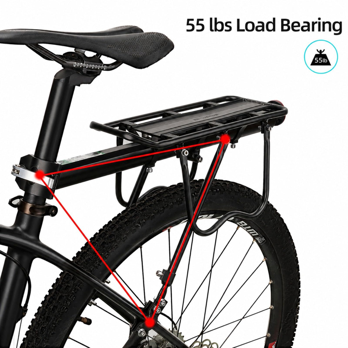 ROCKBROS Rear Bike Rack Quick Release Bike Cargo Rack for Luggage Commuting