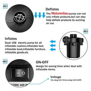 Portable Quick-Fill Electric Air Pump with 3 Nozzles