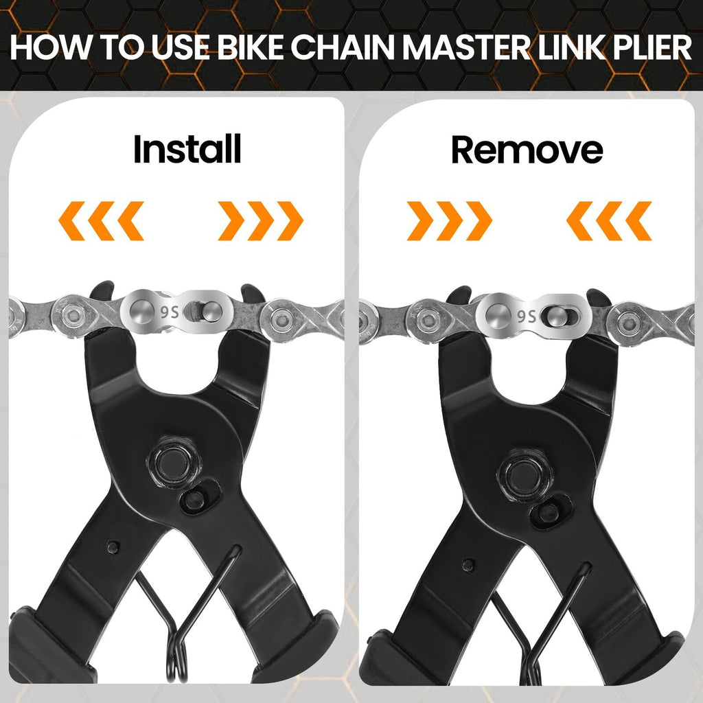 Oumers Bike Chain Repair Tools Set, Bicycle Chain Break Tool, Master Link Pliers, Bike Wear Checker Indicator Opener Closer Remover Pliers