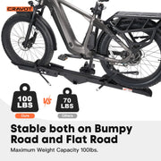 Heavy-Duty Foldable E-Bike Hitch Rack for 2-Inch Receivers