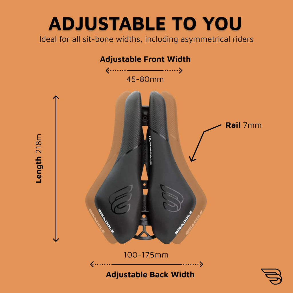 BiSaddle Hurricane Adjustable Split Road Bike Saddle