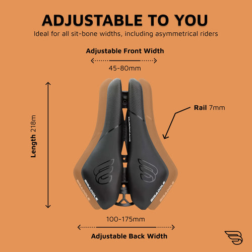 BiSaddle Hurricane Adjustable Split Road Bike Saddle