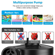 Portable Quick-Fill Electric Air Pump with 3 Nozzles